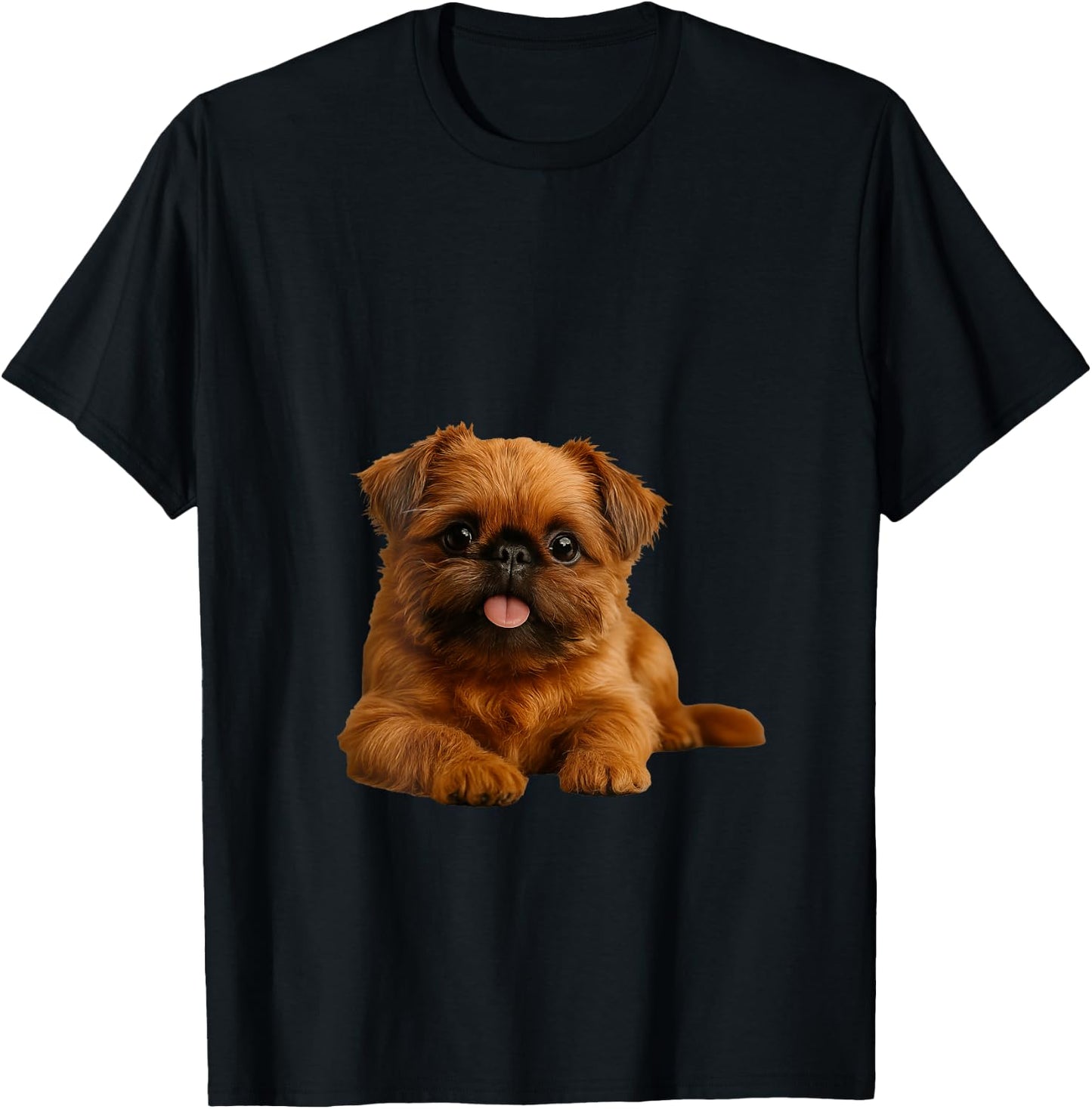 Brussels Griffon V-Neck T-Shirt - T-Shirt | Black