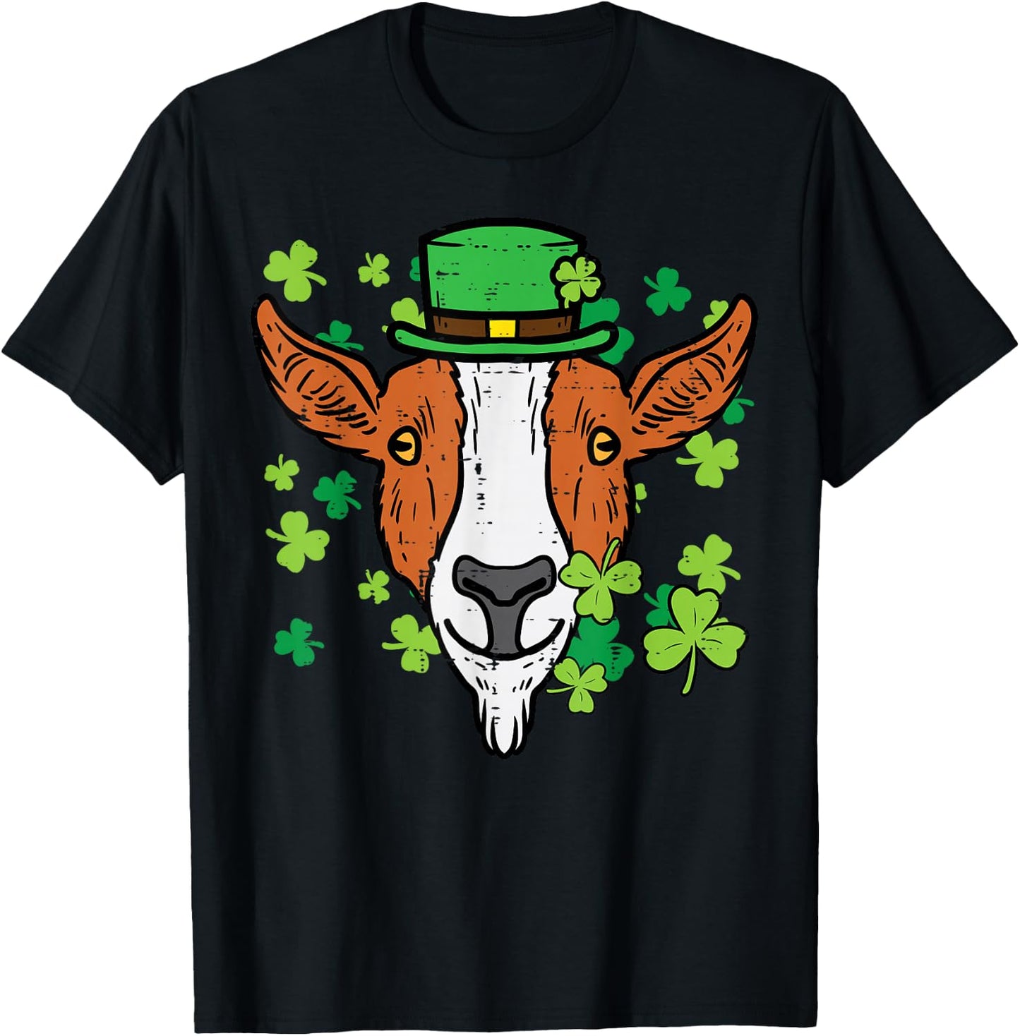 St Patricks Day Irish Goat Saint Paddys Farm Men Boys Kids T-Shirt - T-Shirt | Black
