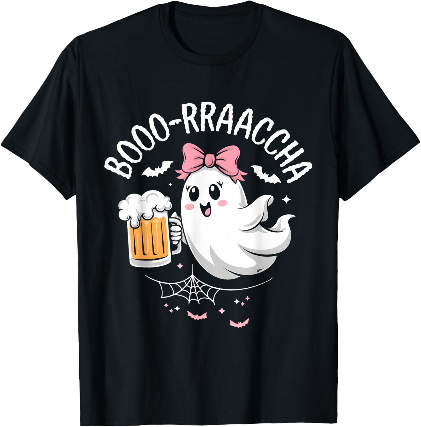 Boo-racha Funny Halloween Ghost Beer Lover Borracha T-Shirt - T-Shirt | Black