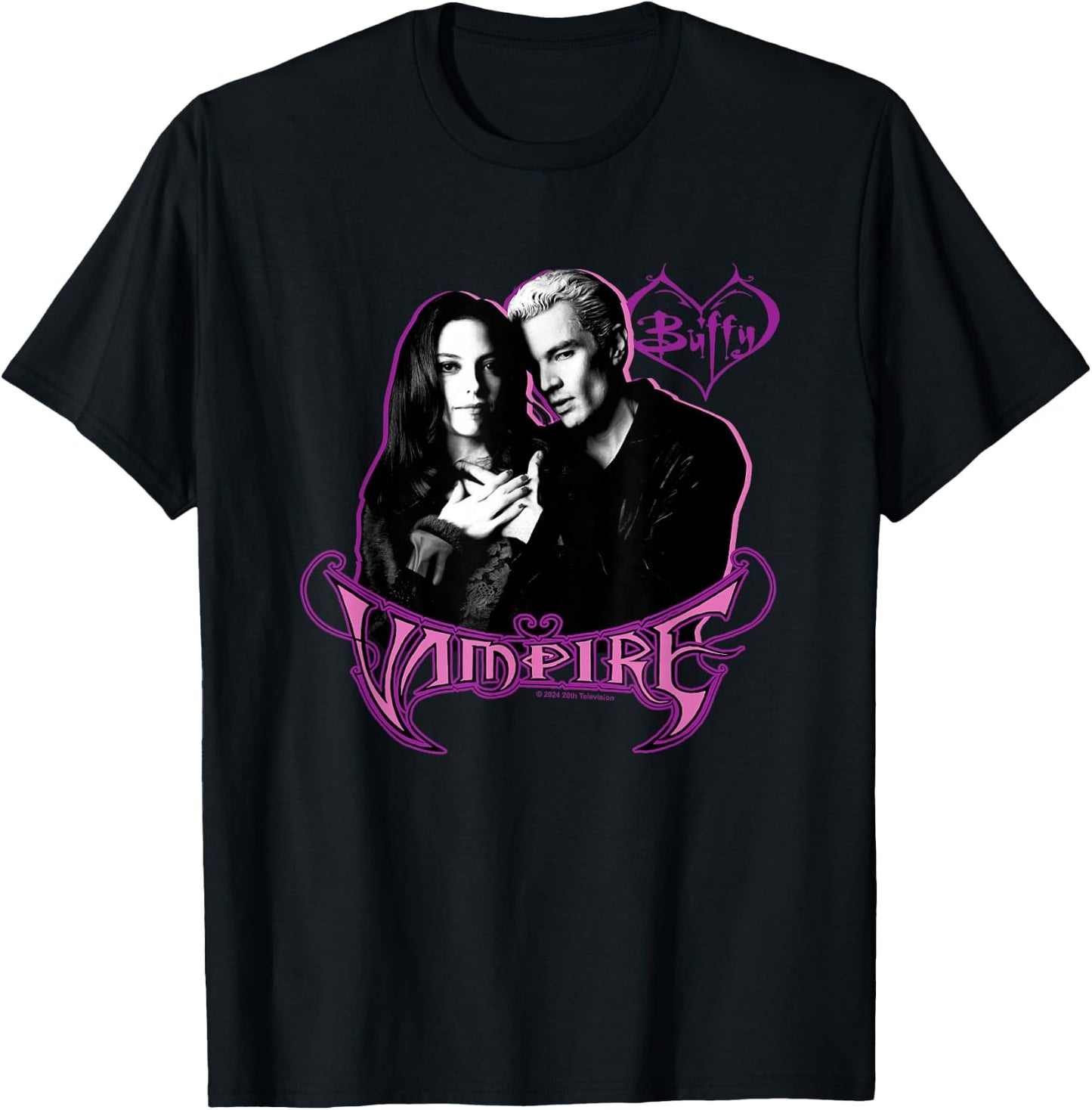 Buffy The Vampire Slayer Spike & Drusilla New Portrait , Black, S T-Shirt - T-Shirt | Black