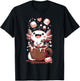 Kawaii Axolotl Hot Chocolate Marshmallow Chocolate Axolotl T-Shirt - T-Shirt | Black