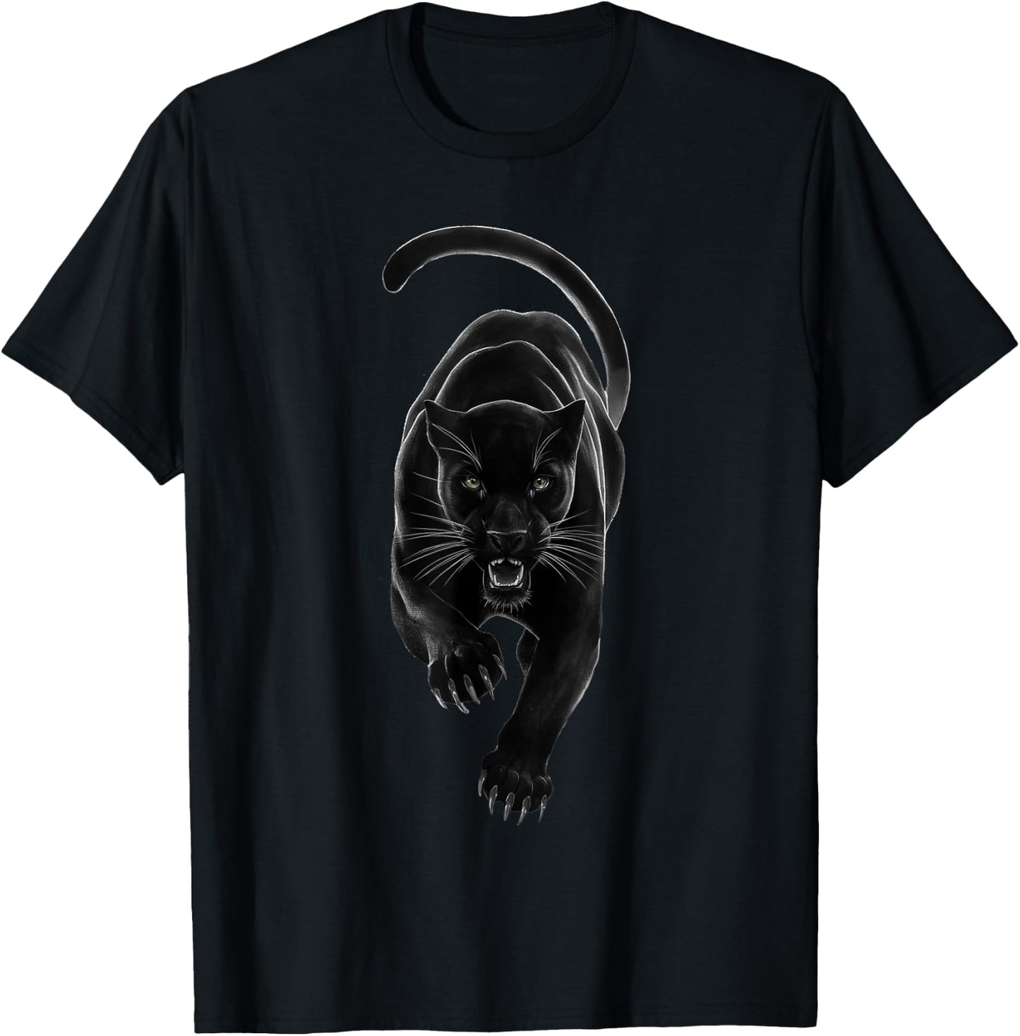 leopard jaguar Animal Powerful Cat Panther Graphic T-Shirt - T-Shirt | Black