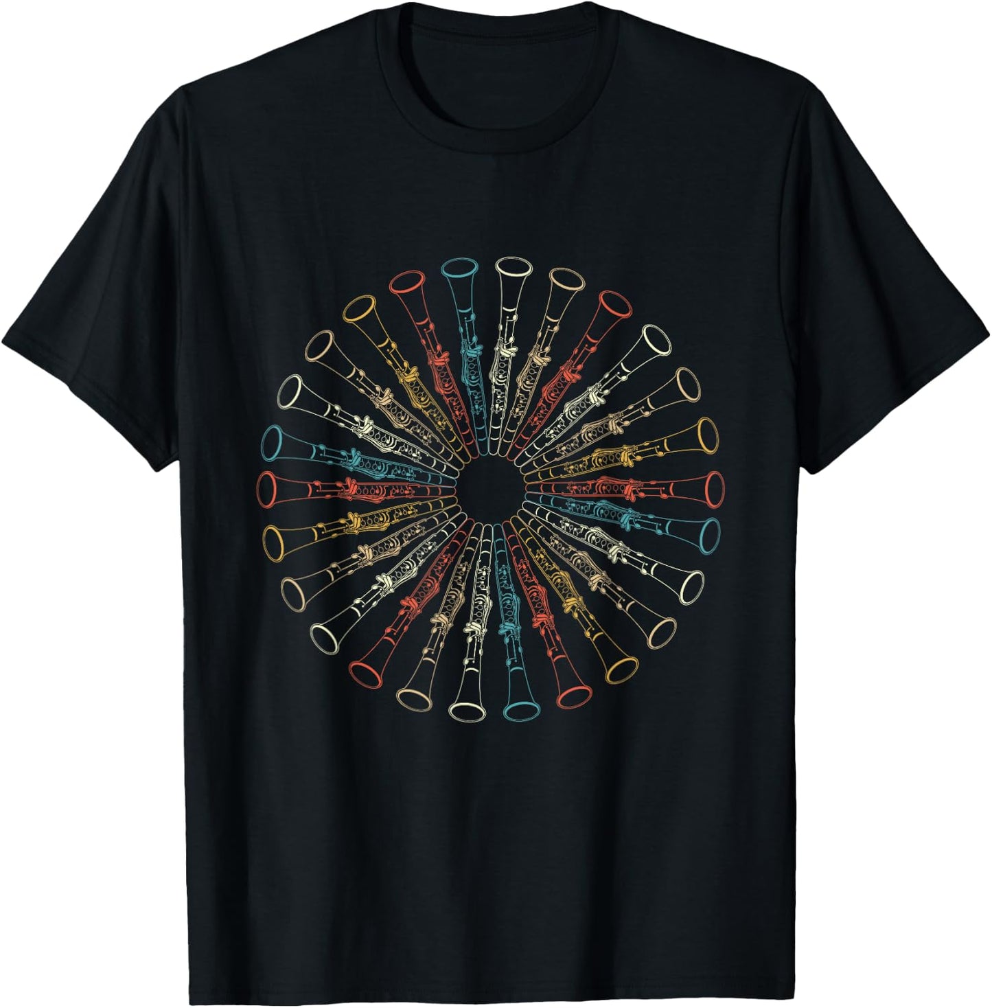 Colorful Clarinets - Clarinet Player Clarinetist Music Lover T-Shirt - T-Shirt | Black
