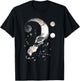 Vintage Bass Clef Skull Bass Guitar for Bassist Sheet Music T-Shirt - T-Shirt | Black