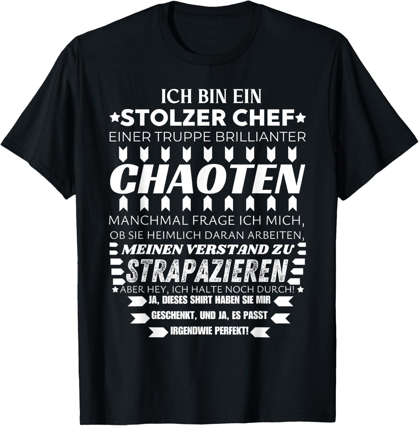 I Am A Stolzer Chef von Chaoten Funny Team , black T-Shirt - T-Shirt | Black