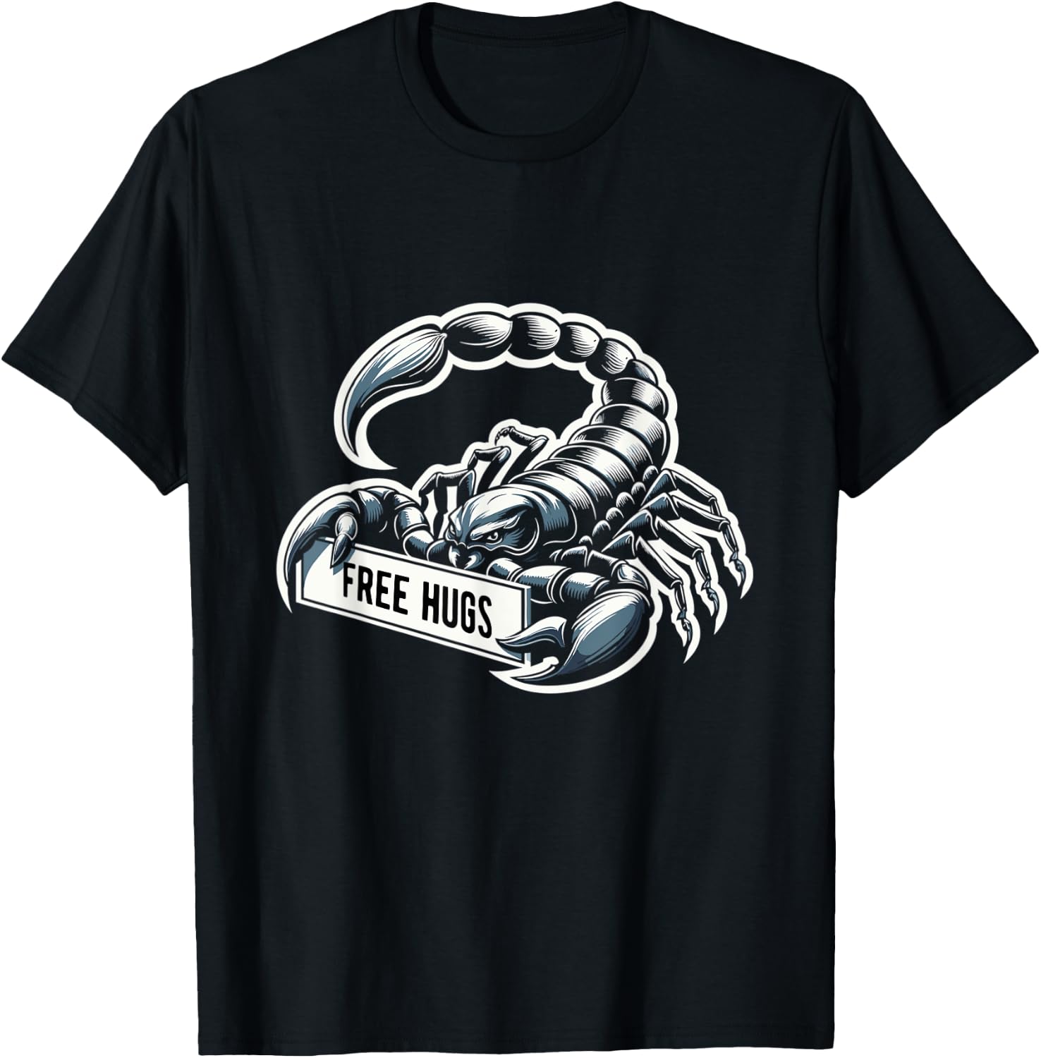 Scrorpion Hug Sarcastic Funny Saying Free Hugs T-Shirt - T-Shirt | Black