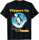 Funny Penguin Flippers Up I Stand With The Penguins quote T-Shirt - T-Shirt | Black