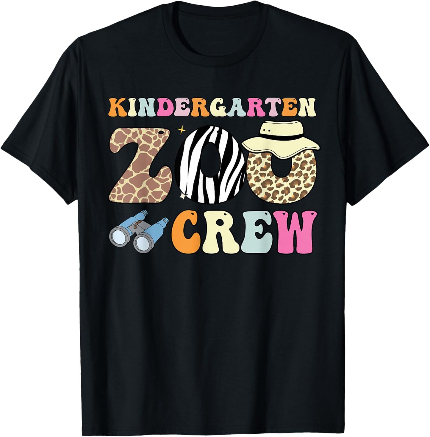 Field Zoo Trip Shirt For Teacher, Kindergarten Crew T-Shirt - T-Shirt | Black