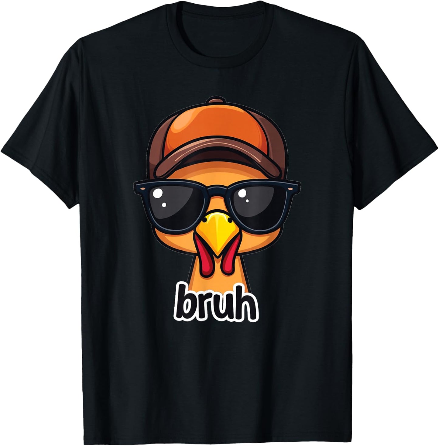 turkey face thanksgiving Bruh Boys Toddler youth man turkey T-Shirt - T-Shirt | Black