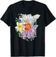 Flowers of Word Art Nicaragua - Nicaraguan Pride T-Shirt - T-Shirt | Black
