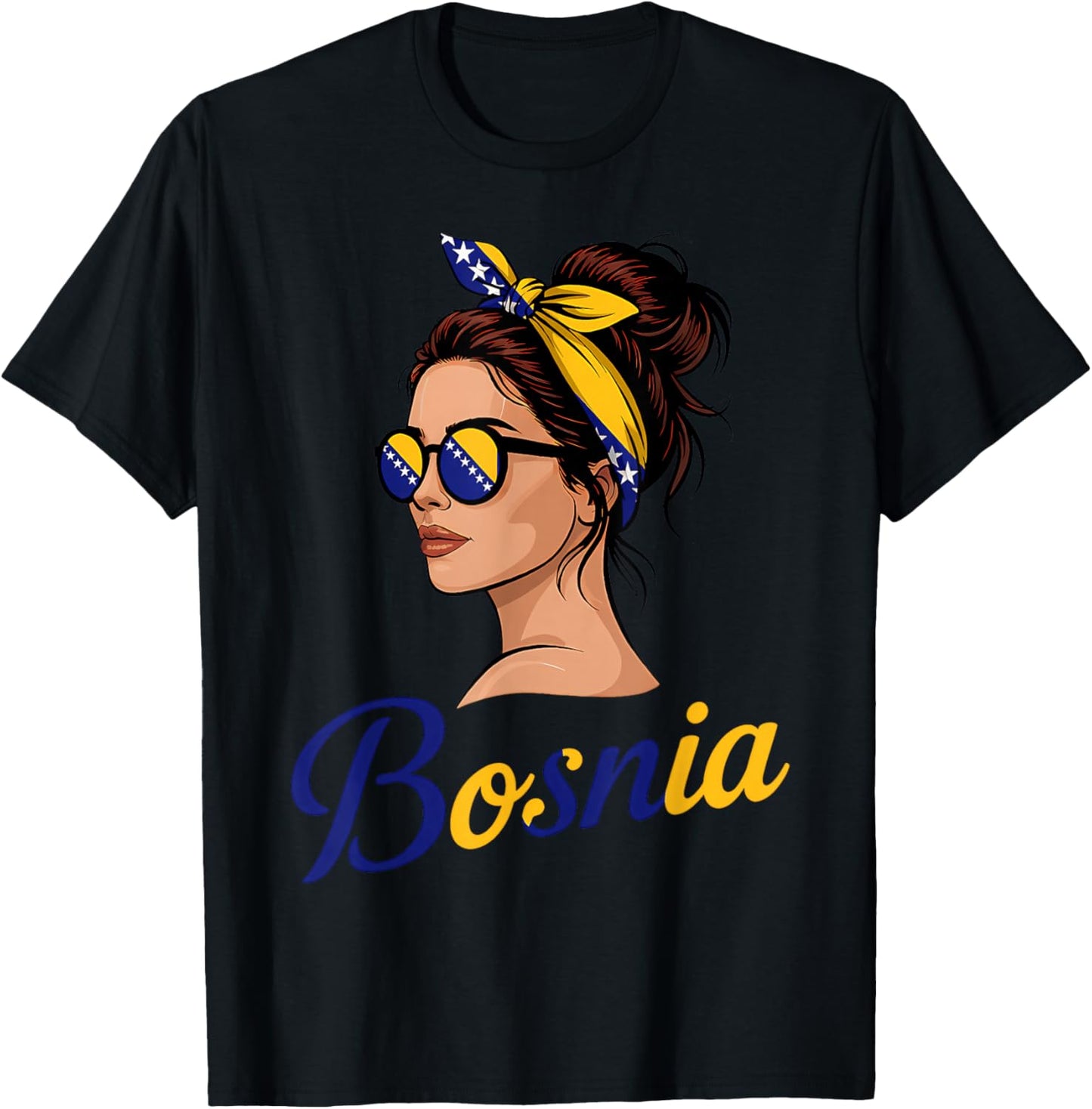 Bosnien und Herzegowina Flagge Bosnische Wurzeln T-Shirt - T-Shirt | Black