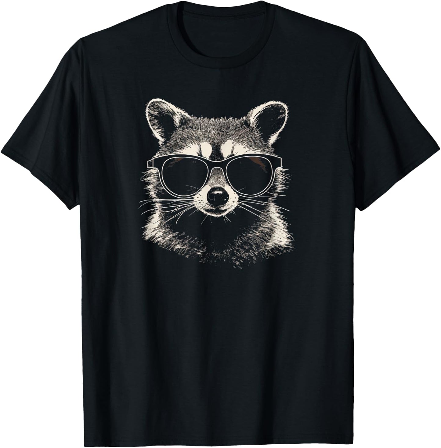 Funny Racoon cool Urban art street T-Shirt - T-Shirt | Black