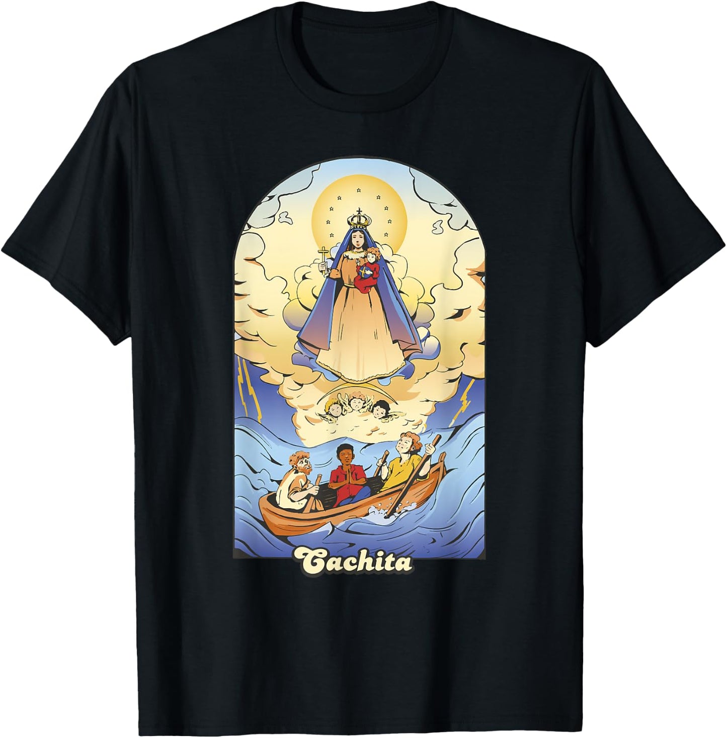 Viva Mi Cuba Libre by NLTS 'Cachita' Virgen de la Caridad del Cobre Patrona de Cuba T-Shirt - T-Shirt | Black