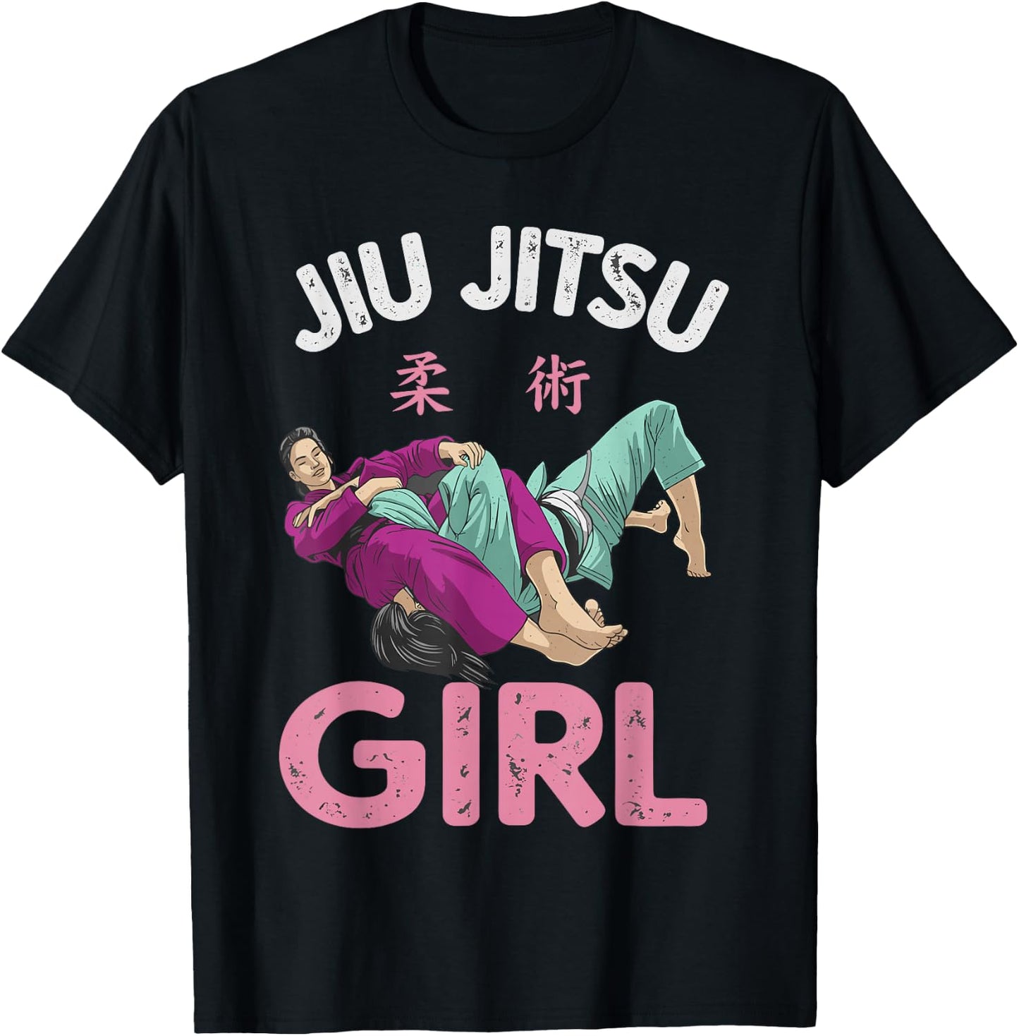 Brazilian Jiu Jitsu Shirt, Funny BJJ Roll Like a Girl T-Shirt - T-Shirt | Black