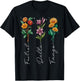 Retro Boho Funny Foxtrots Deltas Tangos Flower Men Women T-Shirt - T-Shirt | Black