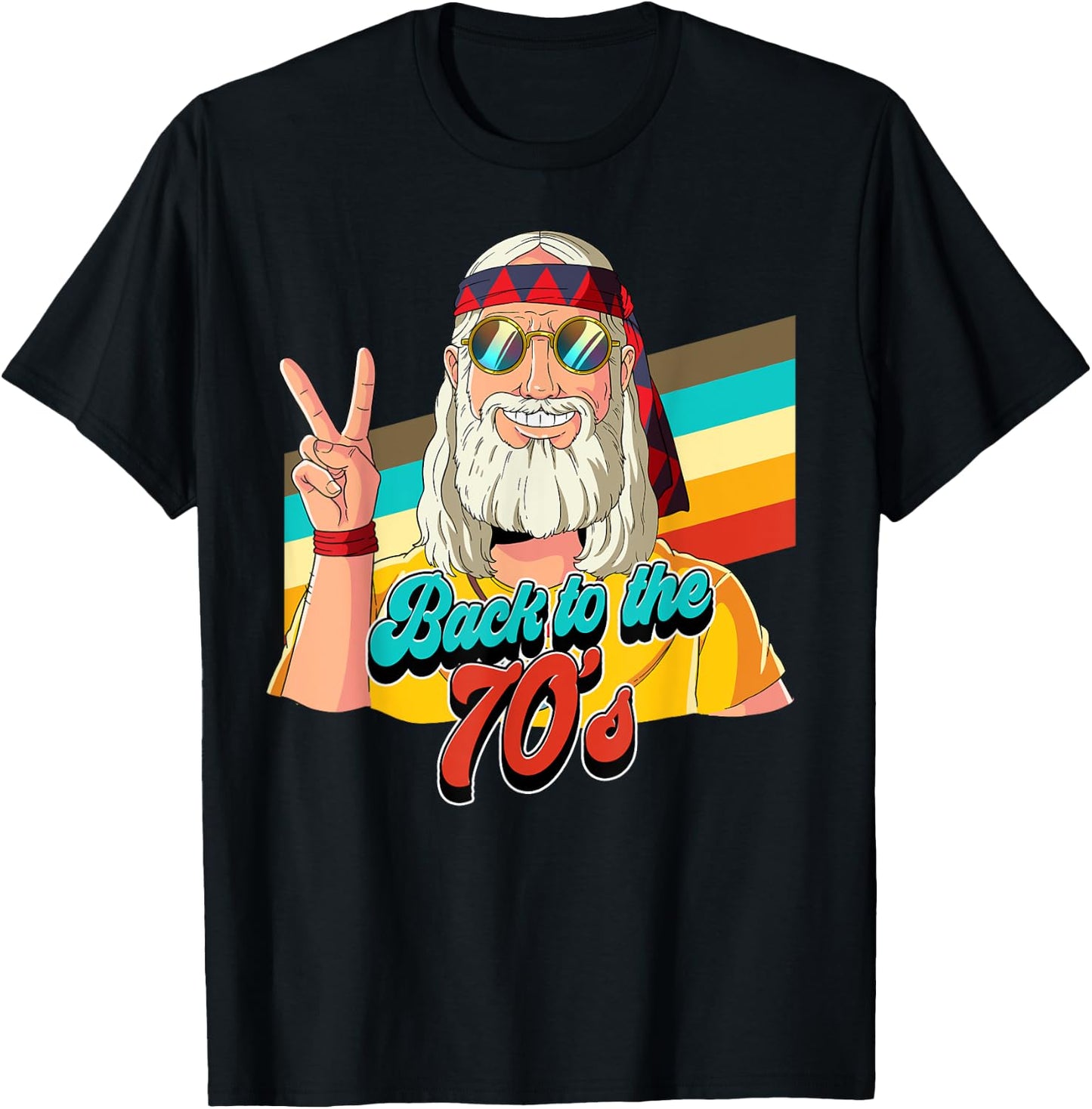 Back To The 70s , black T-Shirt - T-Shirt | Black