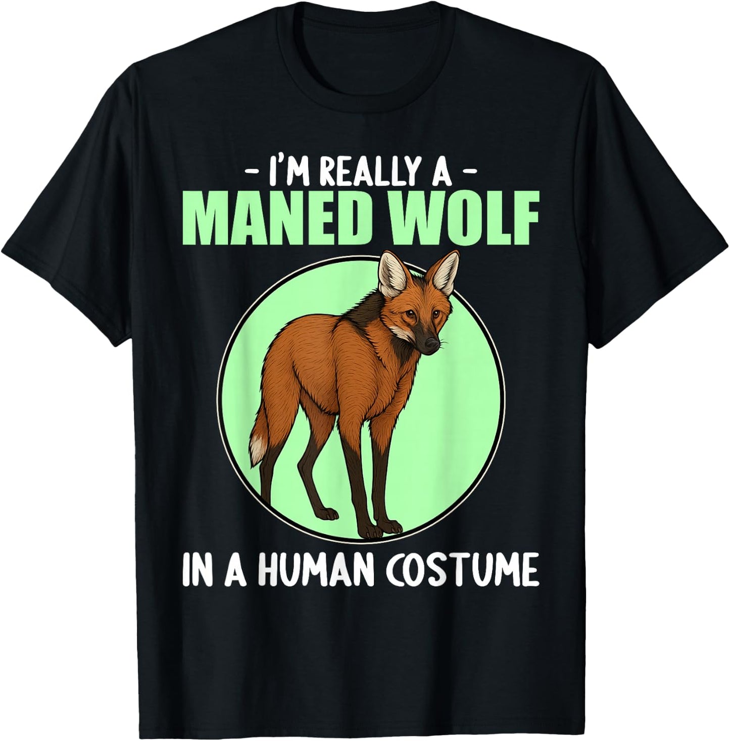 Maned Wolves Maned Wolf T-Shirt - T-Shirt | Black