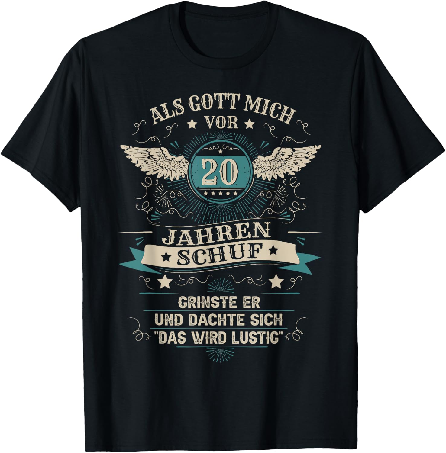 20. Geburtstag Mann Frau 20 Jahre 2006 Deko Lustig Geschenk T-Shirt - T-Shirt | Black