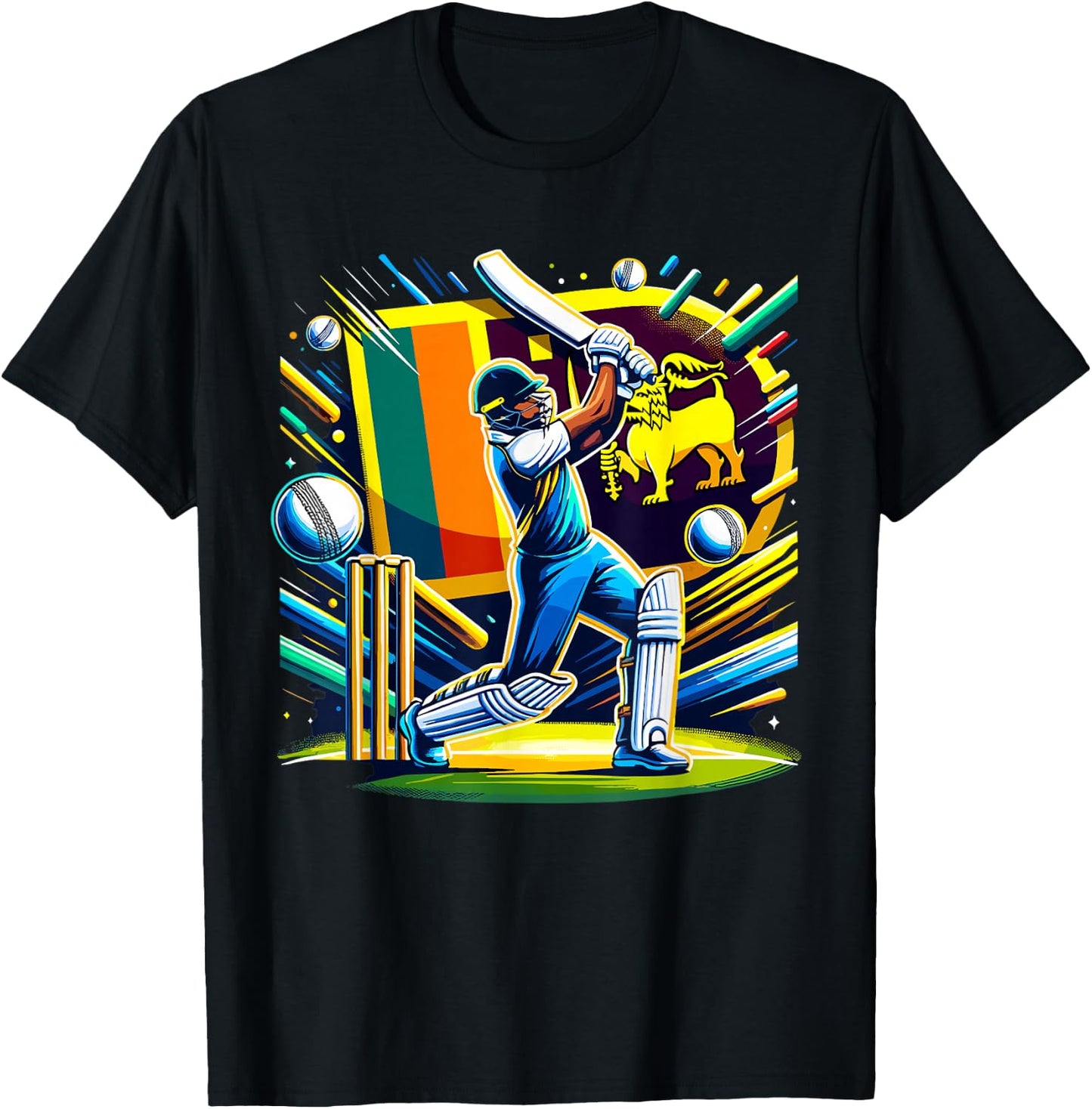 Sri Lankan Cricket Jersey 2024 , Black, S T-Shirt - T-Shirt | Black