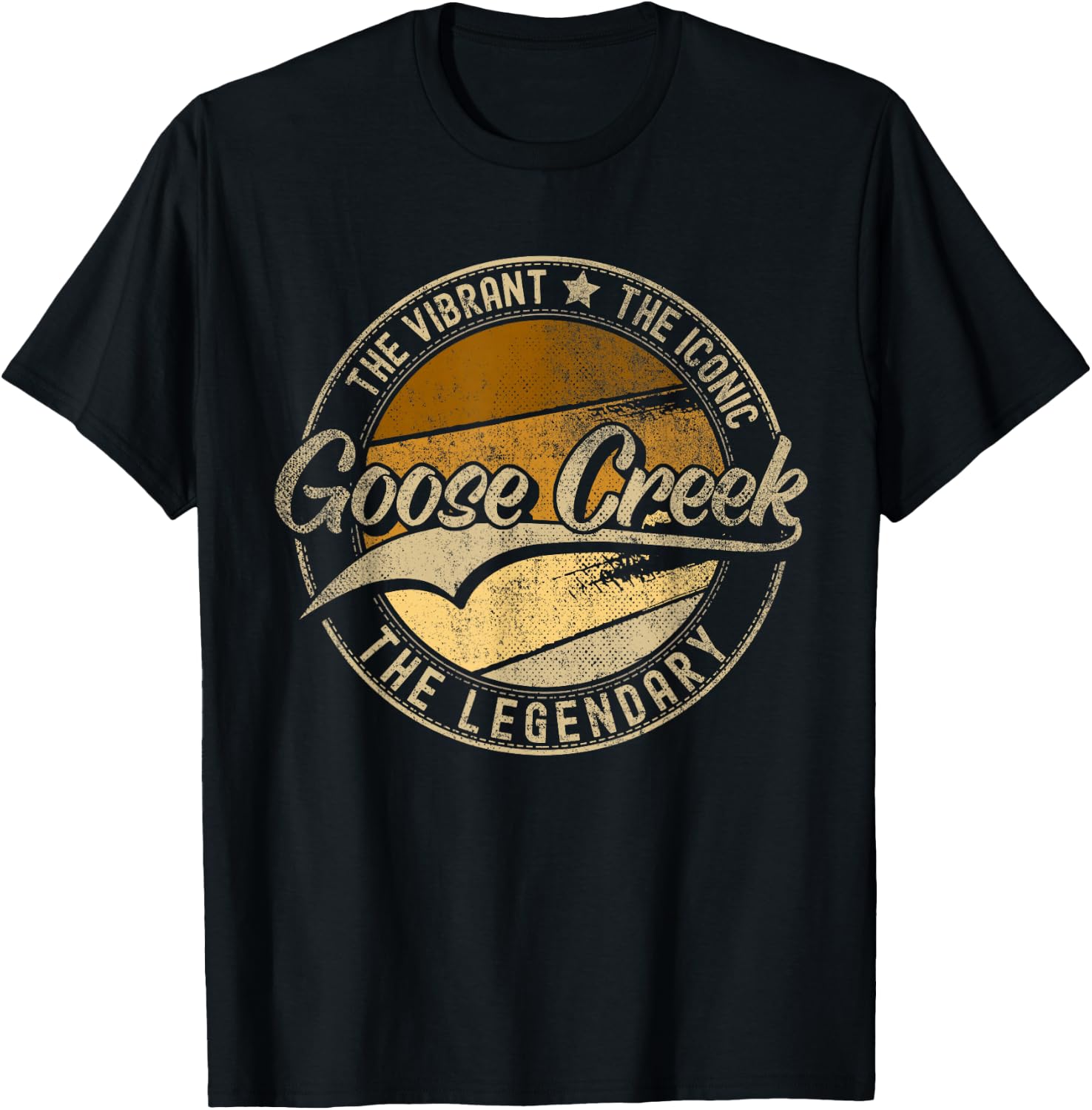Goose Creek SC | South Carolina | Vintage Distressed T-Shirt - T-Shirt | Black
