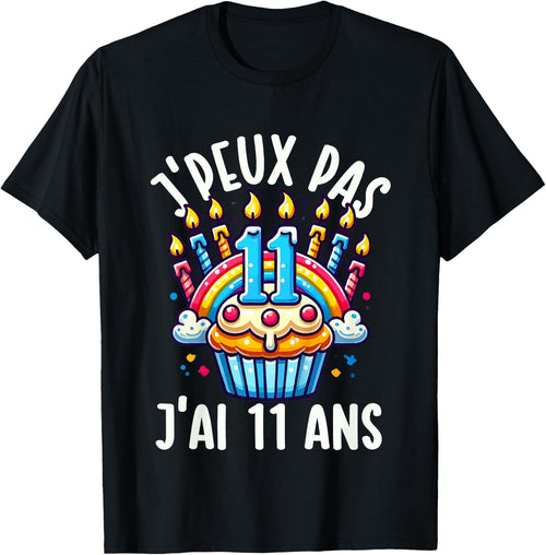 Kids Je Peux Pas Je ai 11 Ans Anniversaire Funny Funny Kawaii , Black, 2