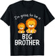 Child Promoted Big Brother 2025 Lion Toddler , Black, 2 T-Shirt - T-Shirt | Black