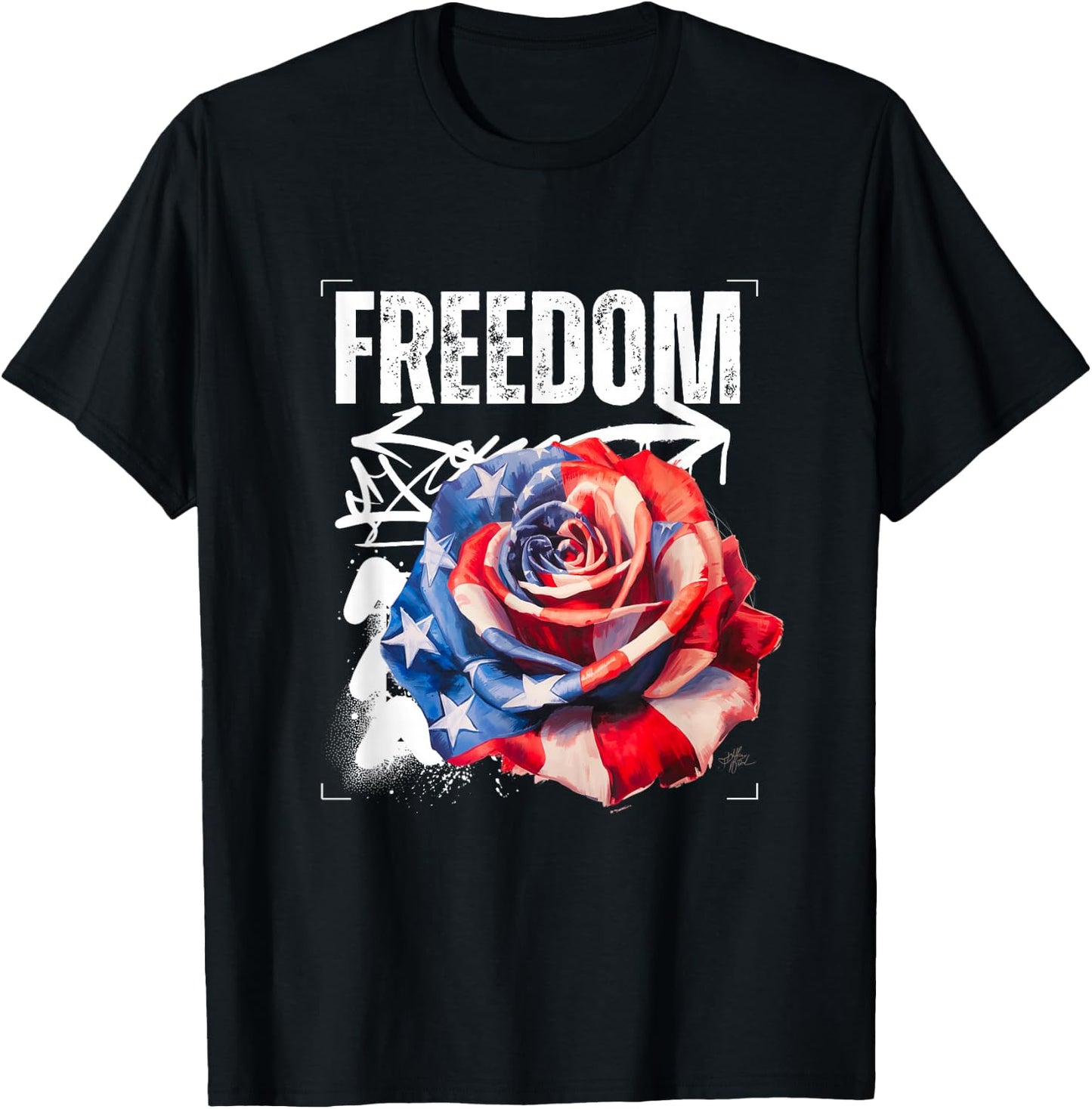 Streetwear Graphic Dark Floral Urban Aesthetic, Fashion T-Shirt - T-Shirt | Black