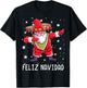 Christmas Sombrero Poncho Mexican Dabbing Santa T-Shirt - T-Shirt | Black