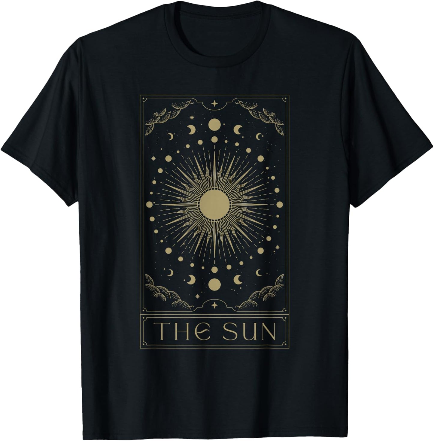 The Sun Tarot Card Esoteric Sun Gothic Witchcraft Witchy T-Shirt - T-Shirt | Black