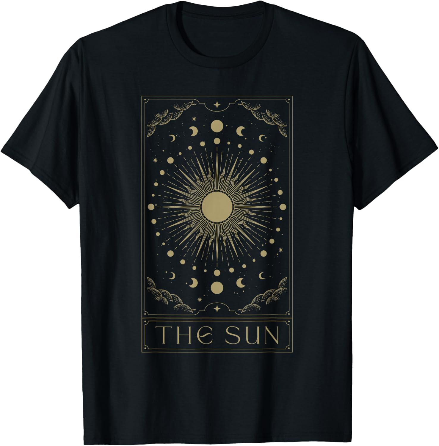 The Sun Tarot Card Esoteric Sun Gothic Witchcraft Witchy T-Shirt - T-Shirt | Black