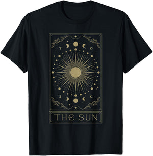 The Sun Tarot Card Esoteric Sun Gothic Witchcraft Witchy T-Shirt - T-Shirt | Black