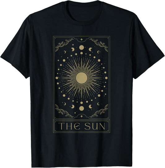 The Sun Tarot Card Esoteric Sun Gothic Witchcraft Witchy T-Shirt - T-Shirt | Black