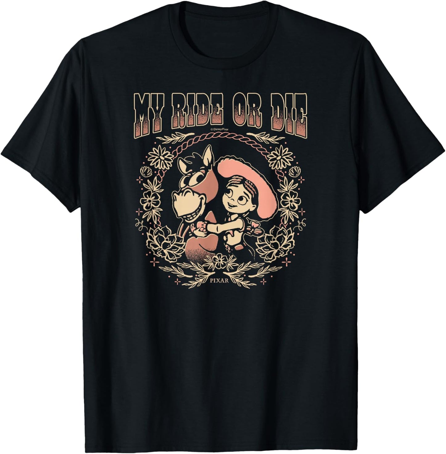 Toy Story 5 - Jessie & Bullseye Ride Or Die T-Shirt - T-Shirt | Black