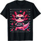 Cute Axolotl I Steal Hearts Mugshot Funny Valentine Quote T-Shirt - T-Shirt | Black