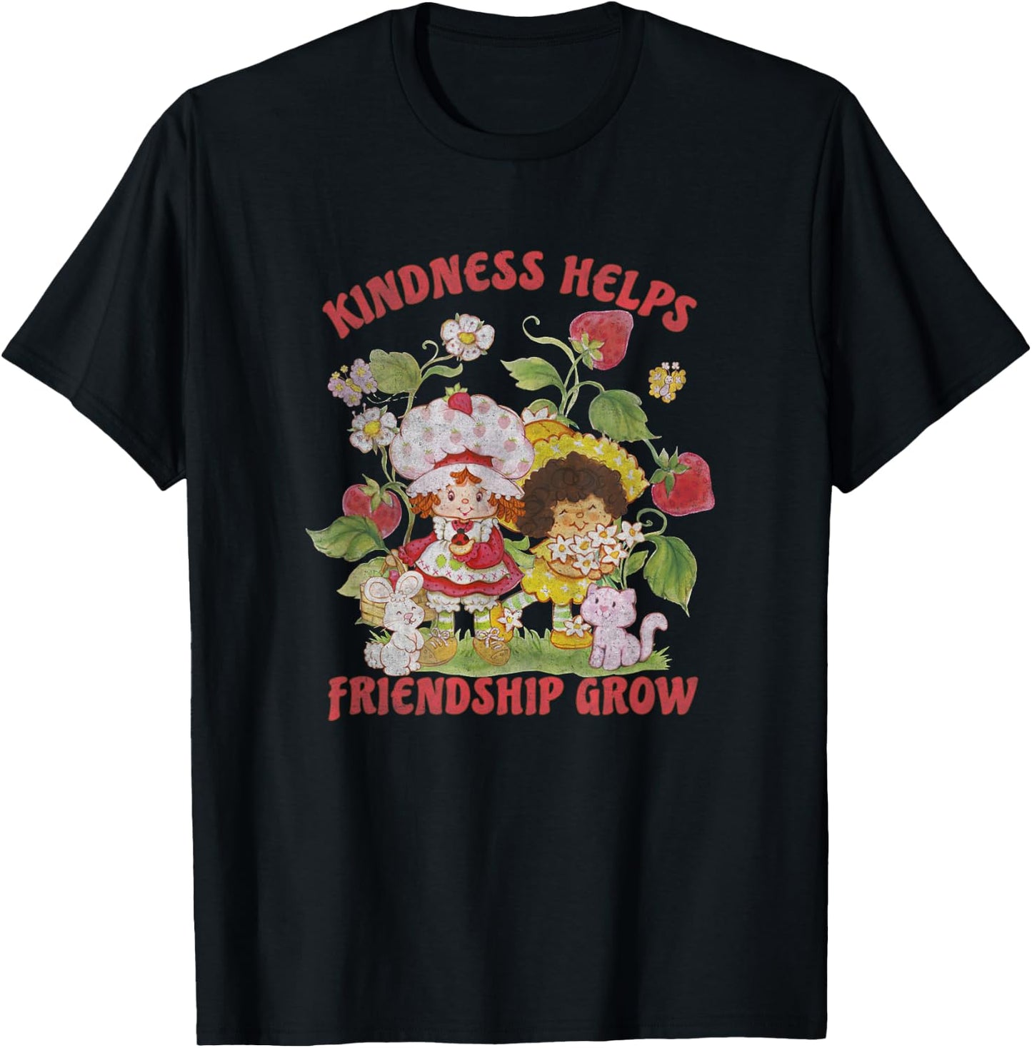 Strawberry Shortcake Orange Blossom Kindness & Friendship T-Shirt - T-Shirt | Black