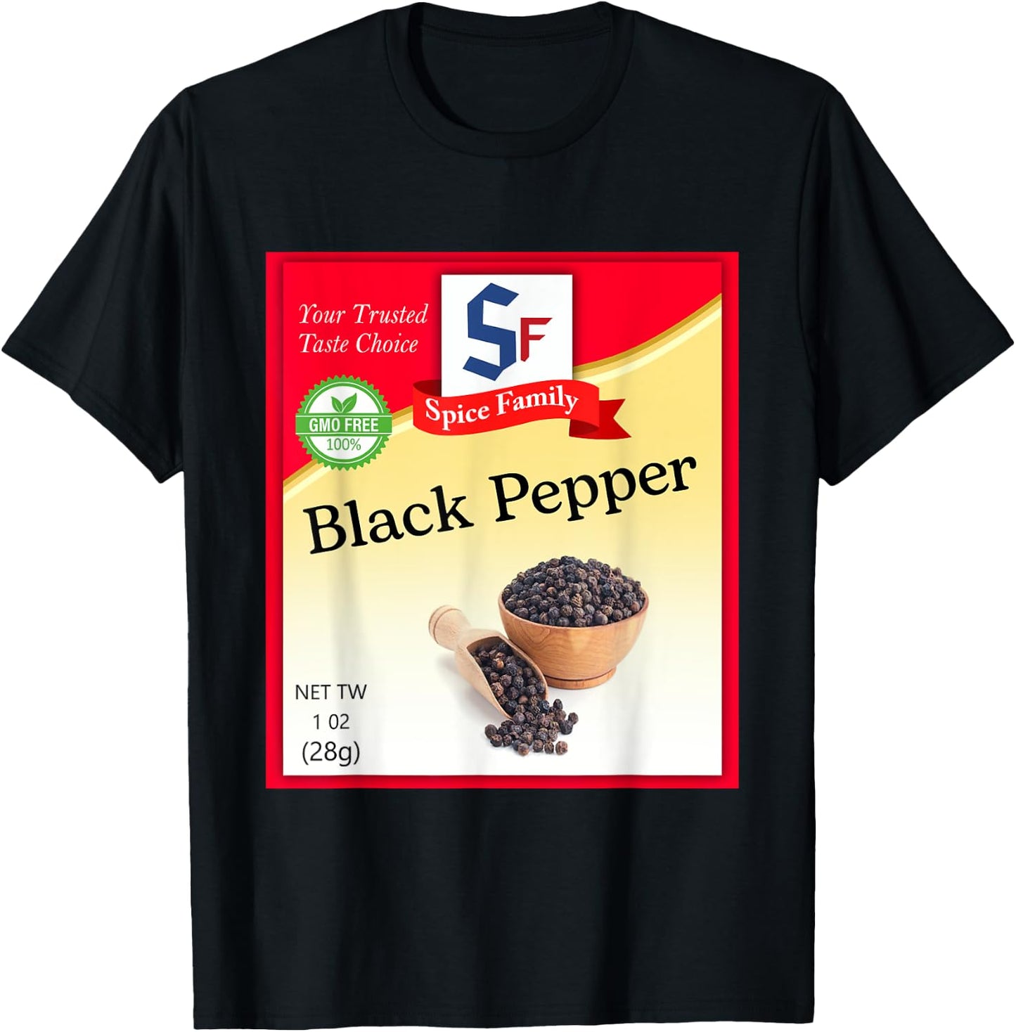 Black Pepper Condiment Costume Holiday Spice Group Costumes T-Shirt - T-Shirt | Black