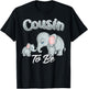 Soon Cousin to Be Elephants for Baby Shower Gender Reveal T-Shirt - T-Shirt | Black