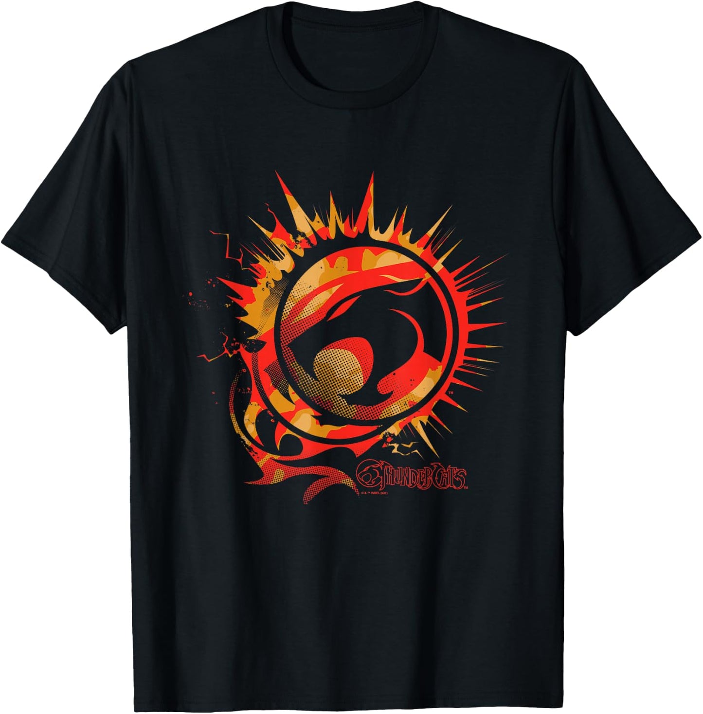 Thundercats Thundercats Logo on Fire T-Shirt - T-Shirt | Black