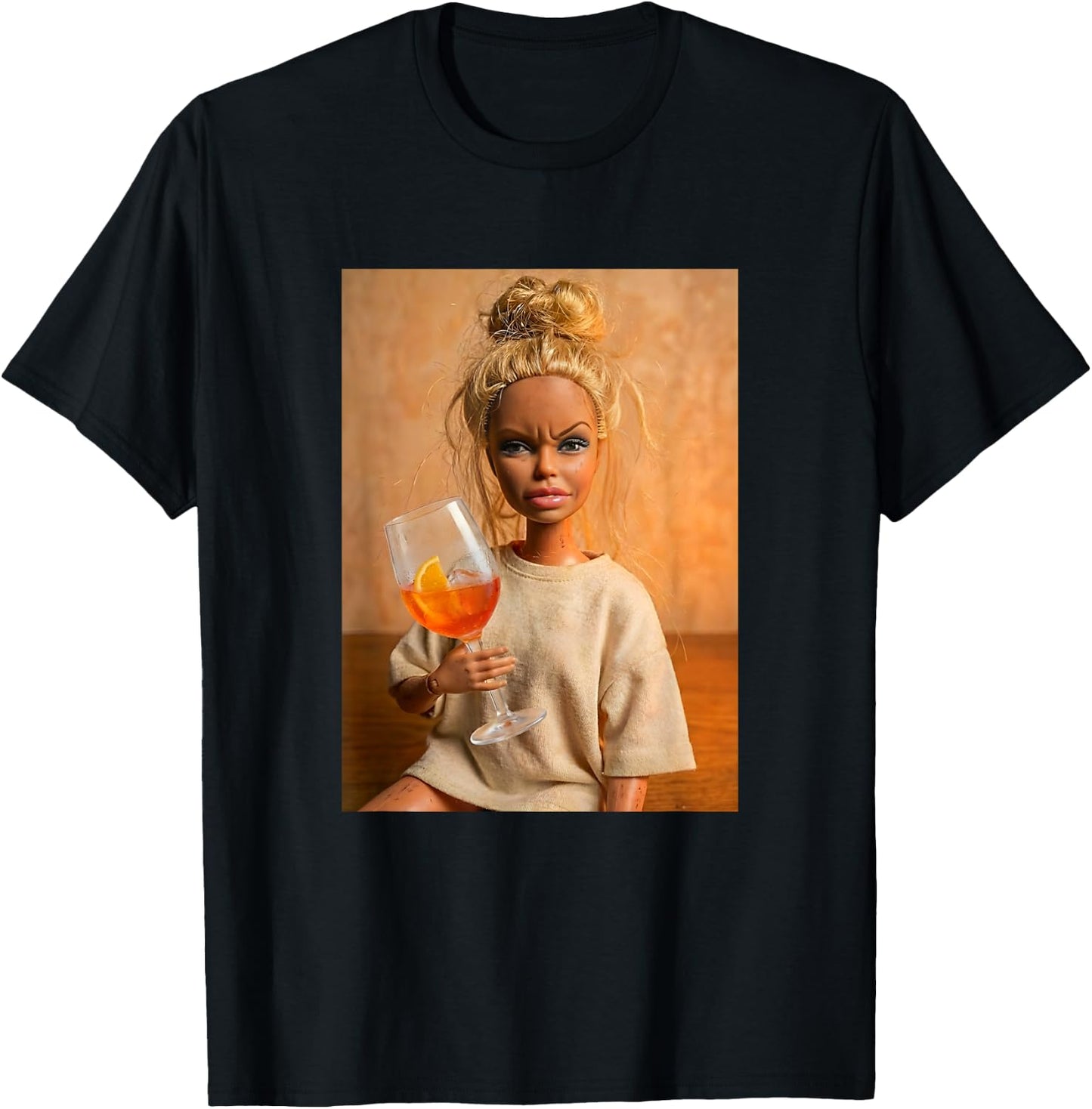 Disgusted FACE Sommer Orange Spritz Cocktail Mädels Fun T-Shirt - T-Shirt | Black