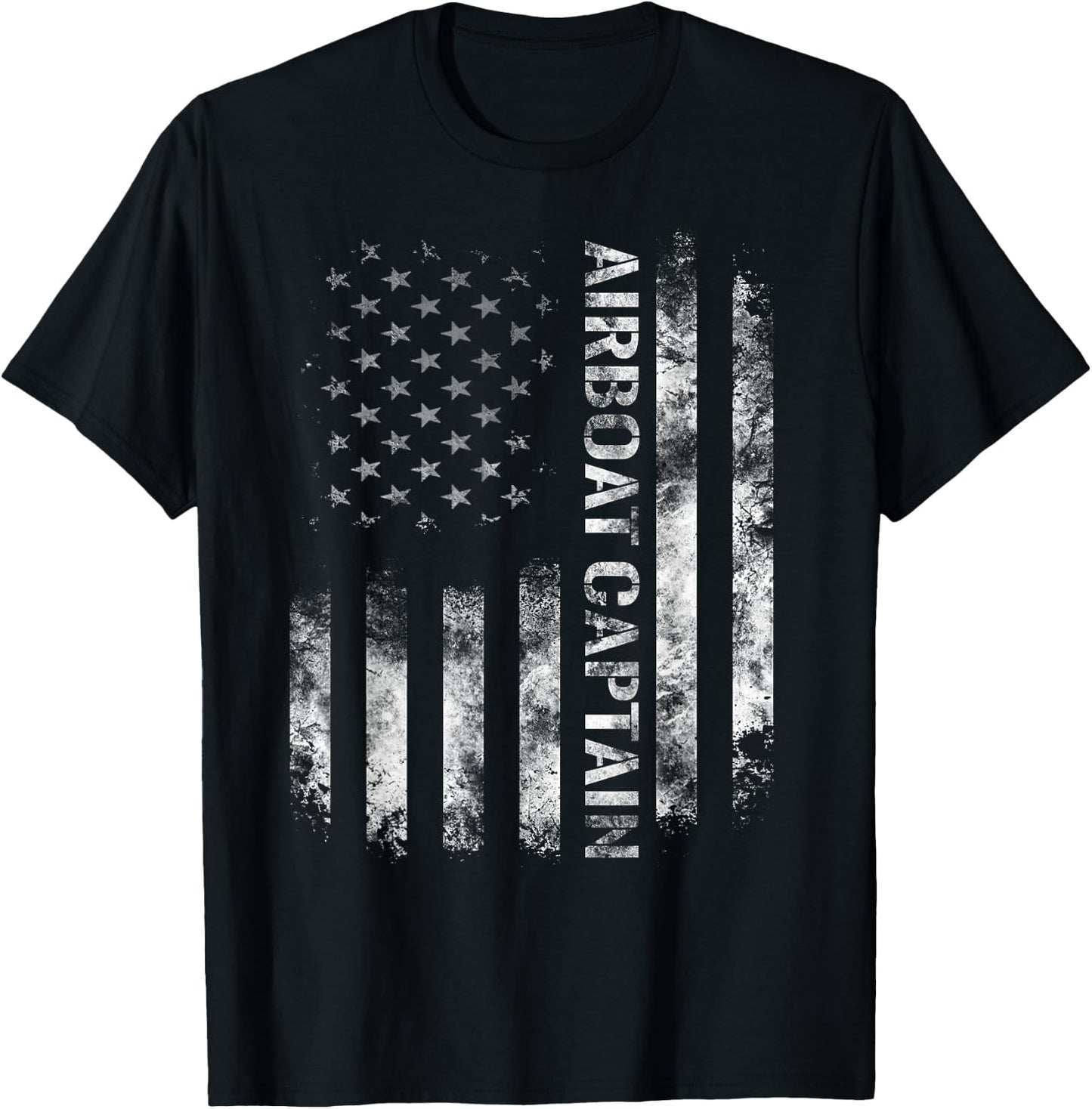 Airboat Captain | USA Patriotic American Flag T-Shirt - T-Shirt | Black