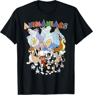 Animaniacs Group Shot Logo T-Shirt - T-Shirt | Black