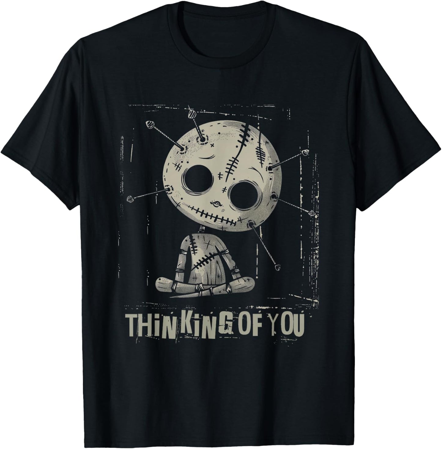 Thinking Of You Voodoo Doll Wicca Goth Witchcraft Sarcasm , black T-Shirt - T-Shirt | Black