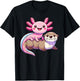 Anime Kawaii Axolotl Otter T-Shirt - T-Shirt | Black