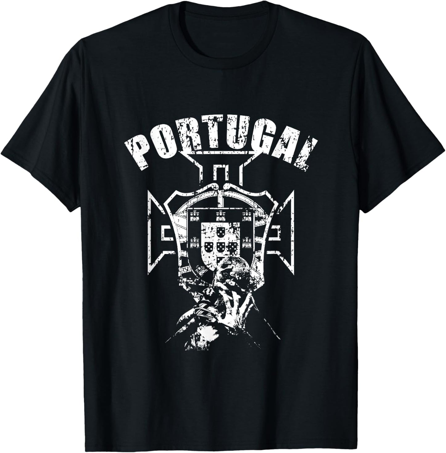 Portugal POR Soccer Fan , Black T-Shirt - T-Shirt | Black