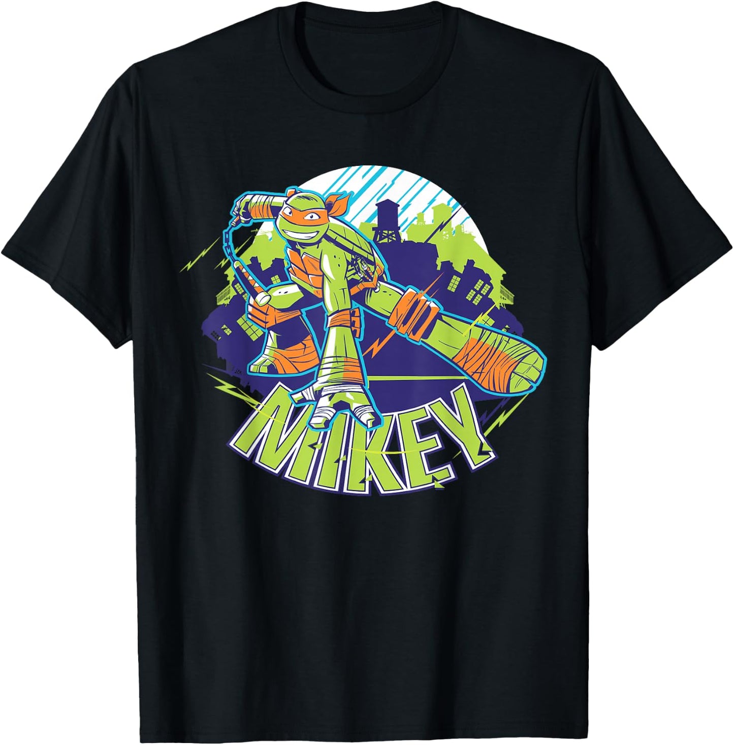Teenage Mutant Ninja Turtles Michaelangelo Mikey T-Shirt - T-Shirt | Black