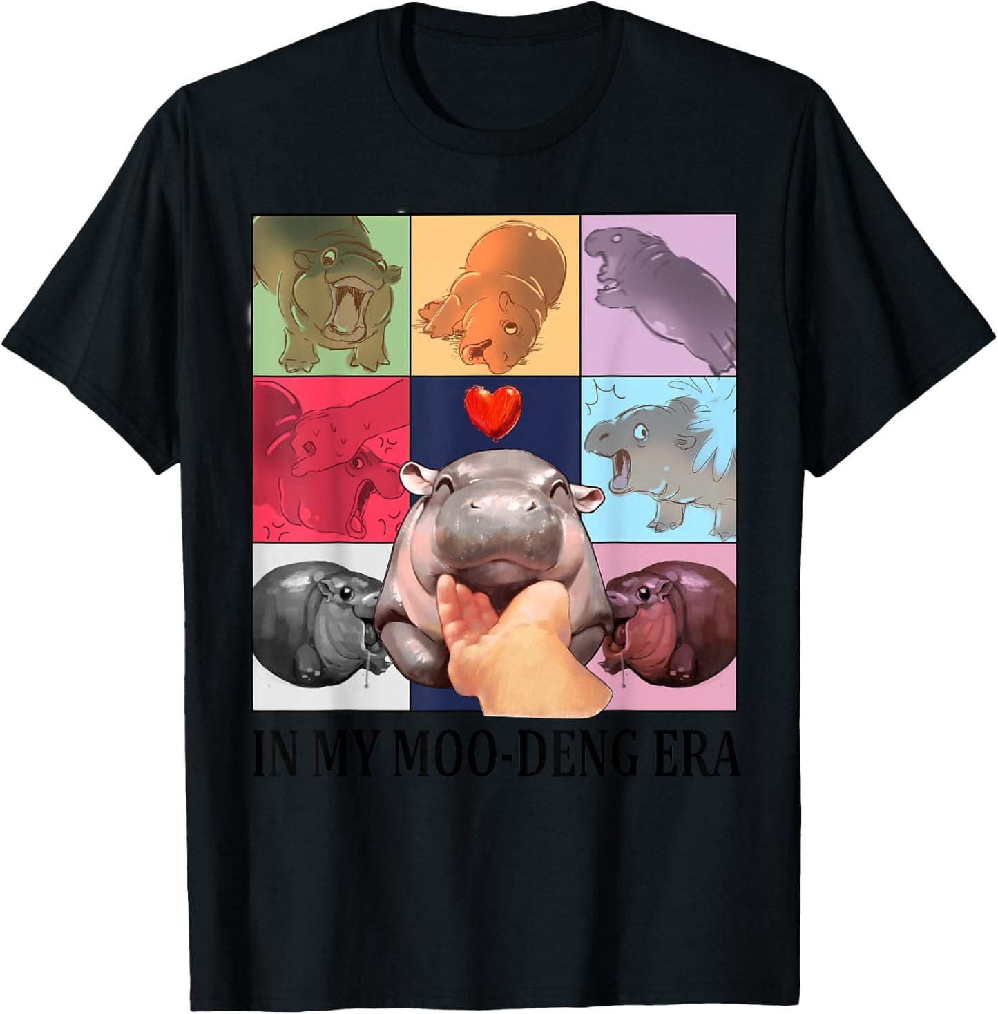 IN MY MOO-DENG ERA - Funny MOO-DENG Hippo Child T-Shirt - T-Shirt | Black