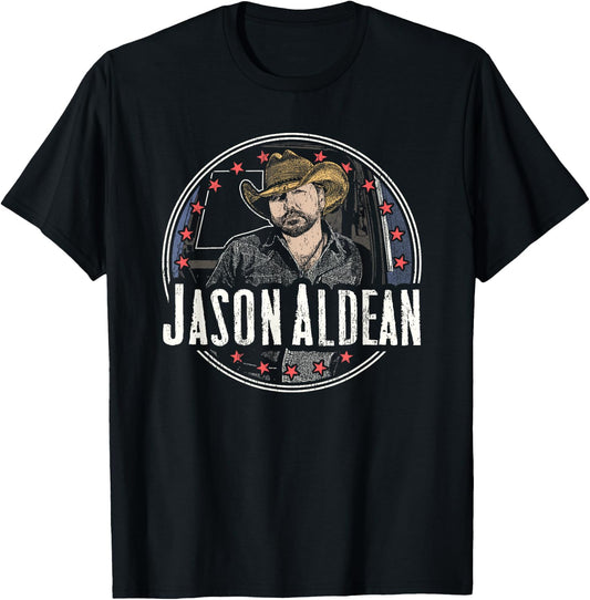 Jason Aldean Star T-Shirt - T-Shirt | Black