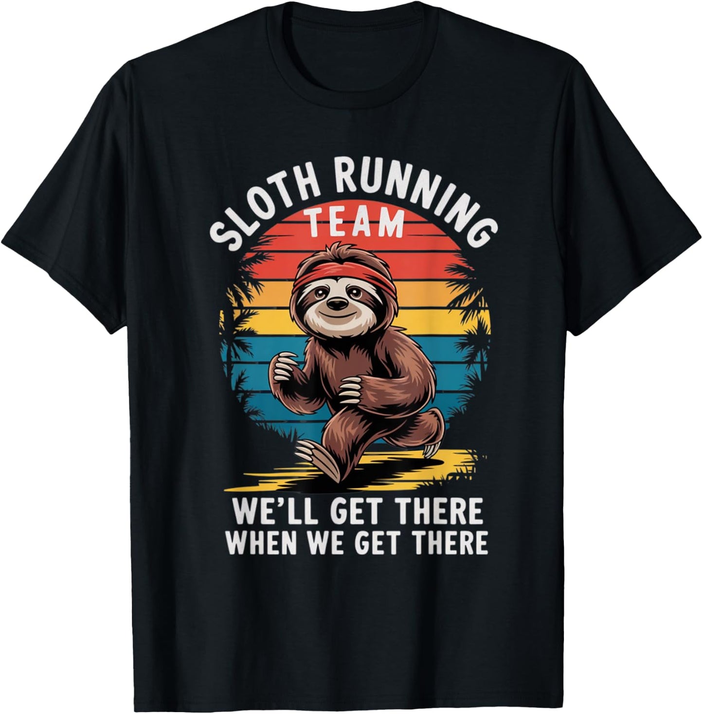 sloth running team Jogger Cardio T-Shirt - T-Shirt | Black