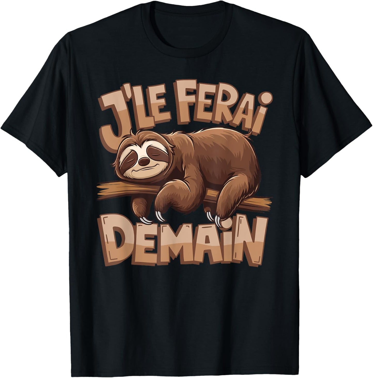 Idea Lazy Humor Nap I Do It Tomorrow T-Shirt - T-Shirt | Black