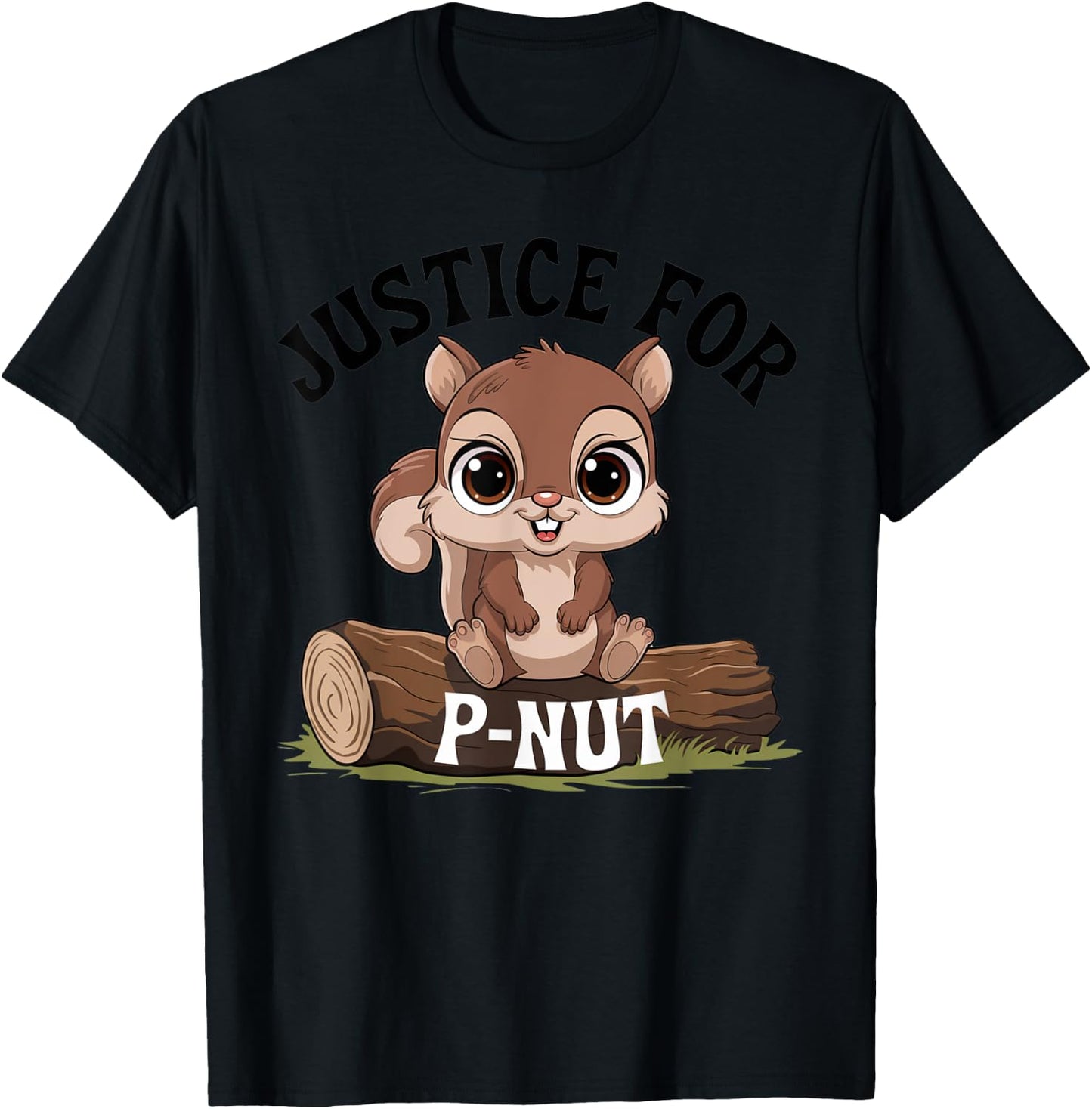 Justice for P-Nut Special Squirrel . Pnut Justice T-Shirt - T-Shirt | Black